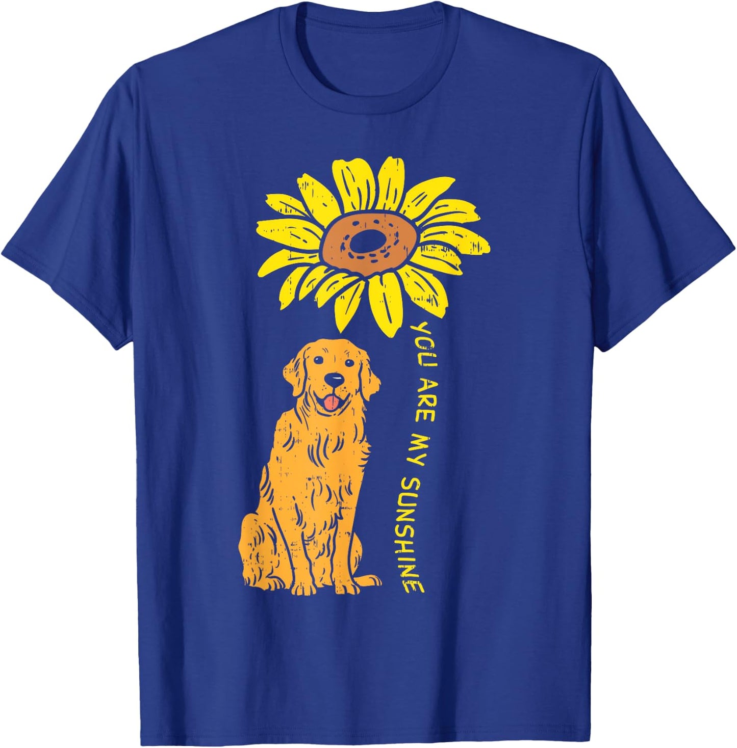 Sunflower Sunshine Golden Retriever Pet Dog Girls Women Gift T-Shirt - T-Shirt | Royal