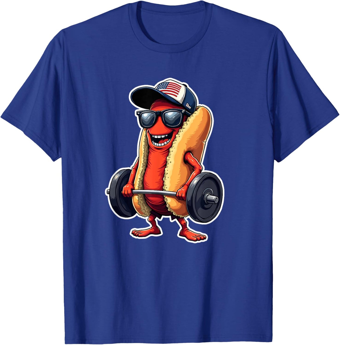 Deadlift Weightlifting Funny Fitness Workout Hot Dog Lover Women T-Shirt - T-Shirt | Royal