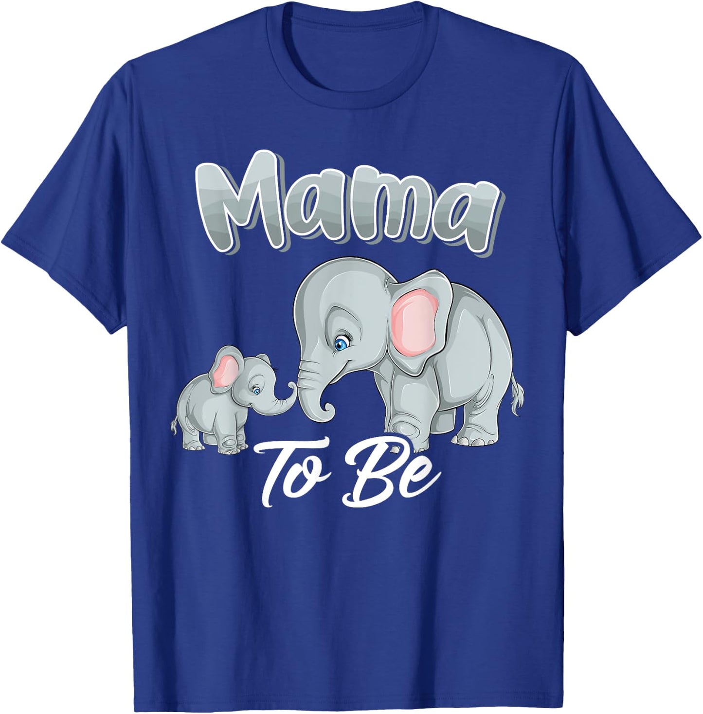 Soon Mama To Be Elephants For Baby Shower Gender Reveal T-Shirt - T-Shirt | Royal