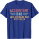 Accountant Dad Just Cooler Men Accountant Father's Day T-Shirt - T-Shirt | Royal