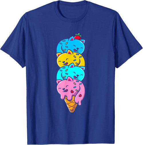 Cat Funny Cute Cat Ice Cream Woman Cute Men Kids