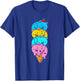Cat Funny Cute Cat Ice Cream Woman Cute Men Kids T-Shirt - T-Shirt | Royal