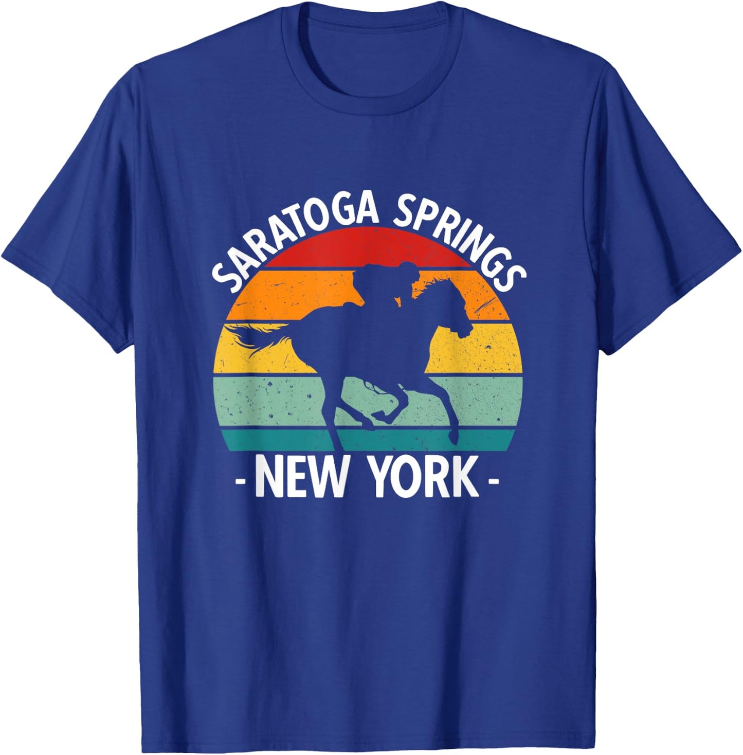 Saratoga Springs New York Toga Horse Racing T-Shirt - T-Shirt | Royal