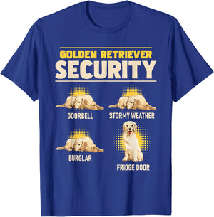 Golden Retriever Security - Dog Trainer Pet Canine Lover Women Kids T-Shirt - T-Shirt | Royal