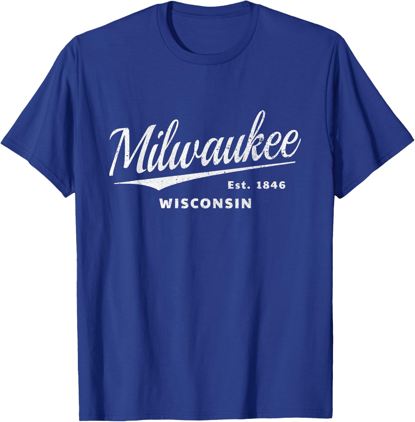 Milwaukee Wisconsin Milwaukeean Sportfan Vintage Milwaukee T-Shirt - T-Shirt | Royal