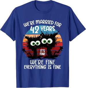 We're Married for 42 Years T-Shirt - T-Shirt | Royal