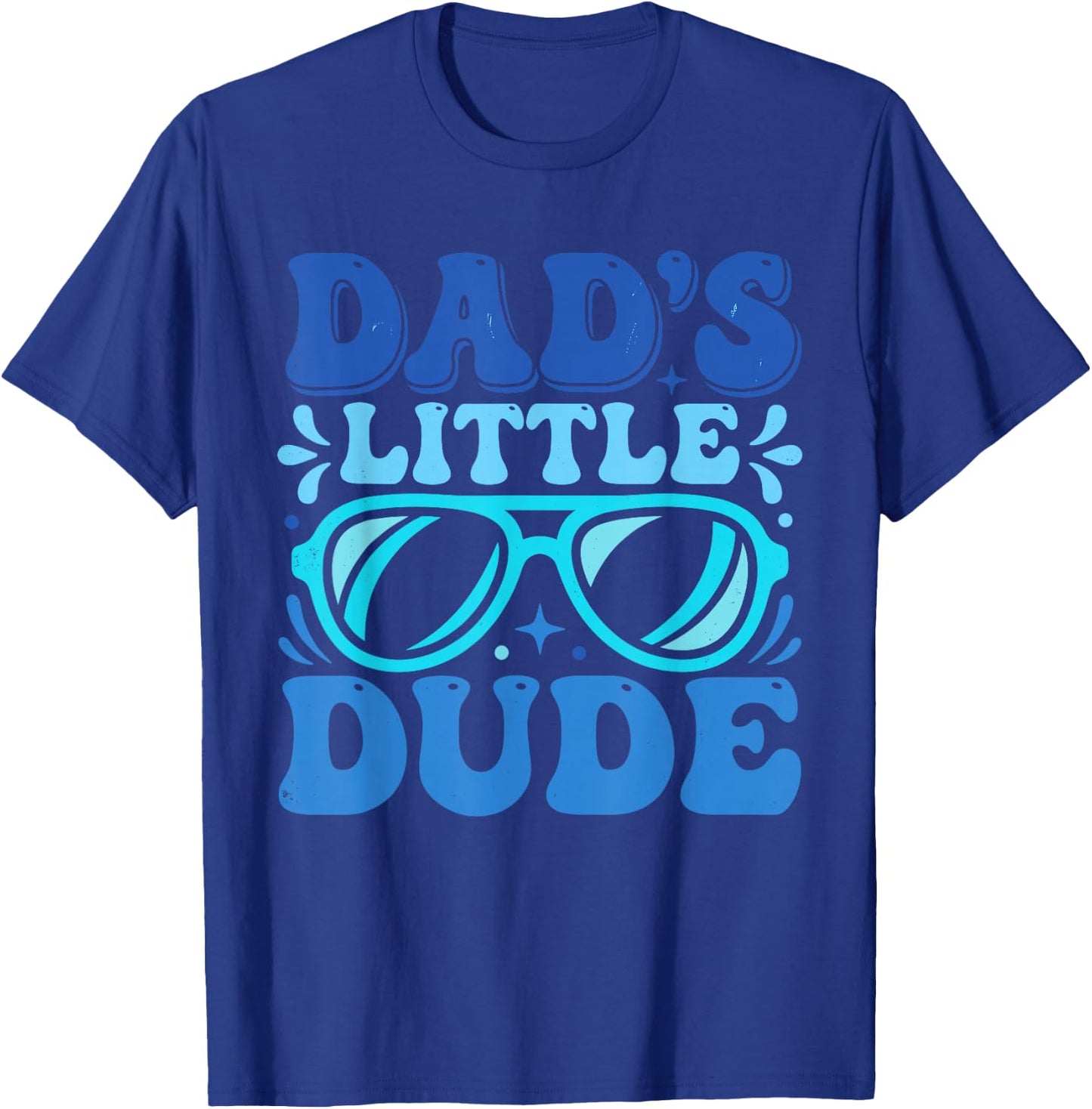 Dad's Little Dude Father's Day Matching Son Toddler Boy T-Shirt - T-Shirt | Royal