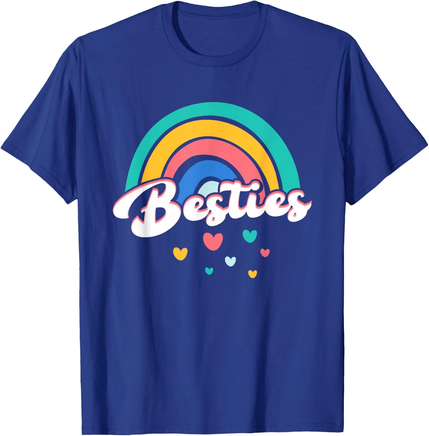 Besties Regenbogenherzen | Freundschaft Freunde Mädchen T-Shirt - T-Shirt | Royal