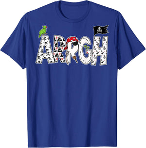 On Back | Fun Arrgh Pirate Style Pirate Costume ARGH Pirate T-Shirt - T-Shirt | Royal