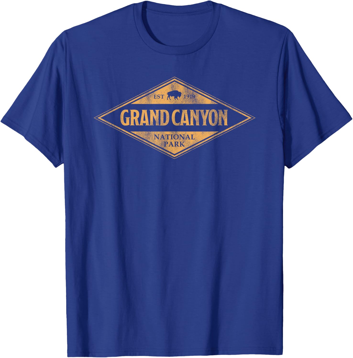 Grand Canyon National Park Shirt Bison Graphic Hiking T-Shirt - T-Shirt | Royal