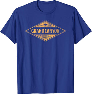 Grand Canyon National Park Shirt Bison Graphic Hiking T-Shirt - T-Shirt | Royal