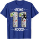 11 year old rock climbing 11th birthday Adventures Climber T-Shirt - T-Shirt | Royal