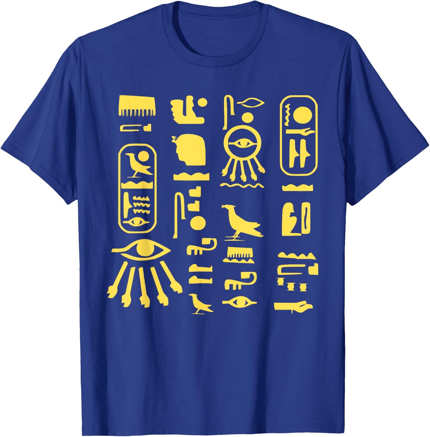 Egyptian Hieroglyphs, Symbols of Writing Egyptian Egyptologist , Black, S T-Shirt - T-Shirt | Royal