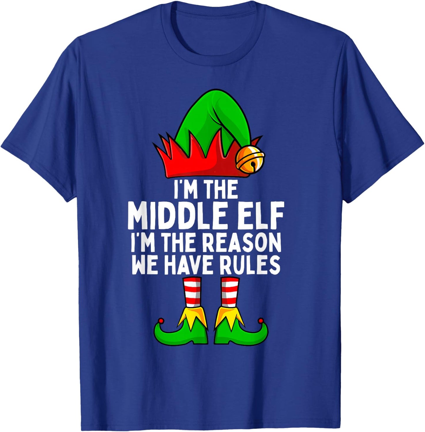 I'm The Middle Elf Matching Family Christmas T-Shirt - T-Shirt | Royal