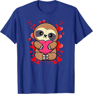 Overflowing Hearts Sloth T-Shirt - T-Shirt | Royal