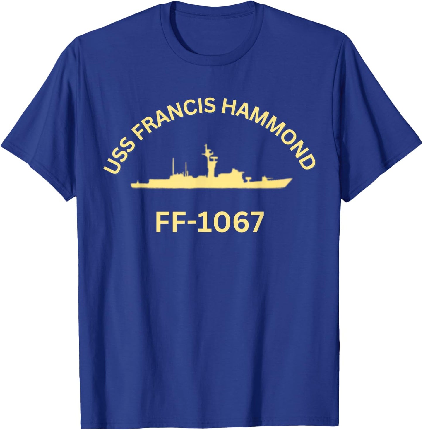 USS Francis Hammond FF-1067 T-Shirt - T-Shirt | Royal