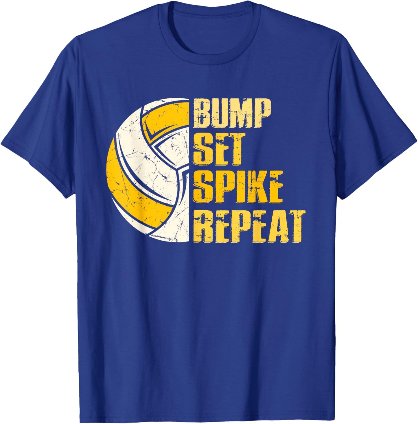 Bump Set Spike Repeat Volleyball Funny T-Shirt - T-Shirt | Royal