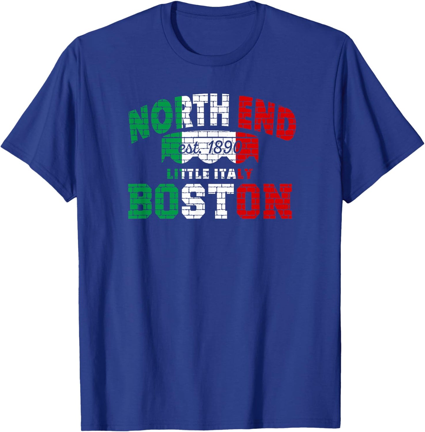 Boston North End Italian Flag Little Italy Heritage 1890 T-Shirt - T-Shirt | Royal