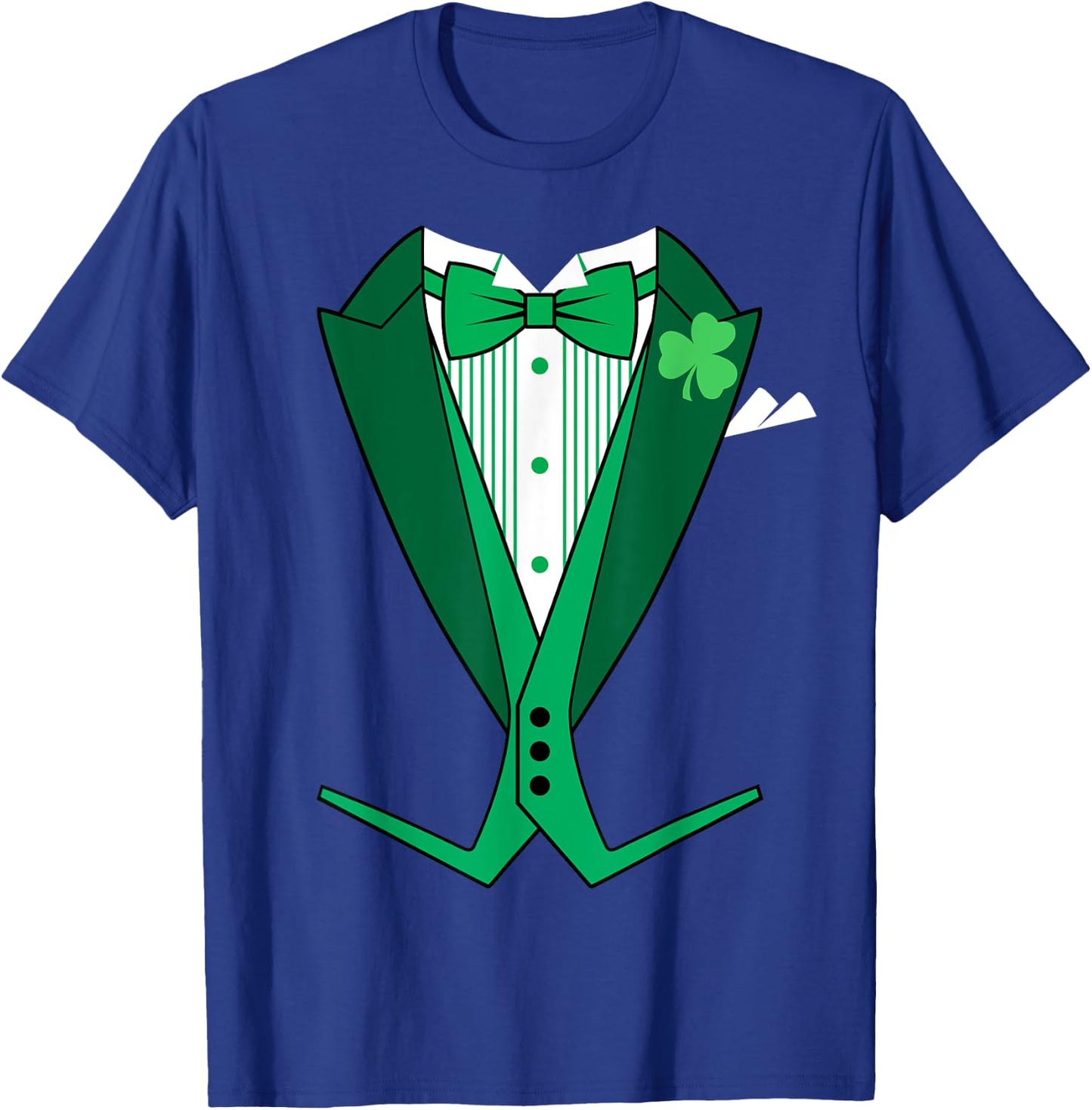 St. Patrick's Day Tails Irish Tuxedo T-Shirt - T-Shirt | Royal