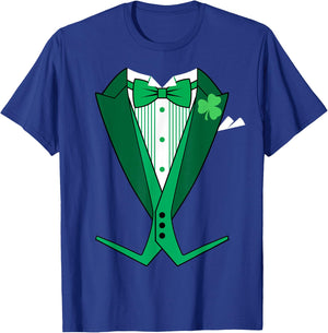 St. Patrick's Day Tails Irish Tuxedo T-Shirt - T-Shirt | Royal
