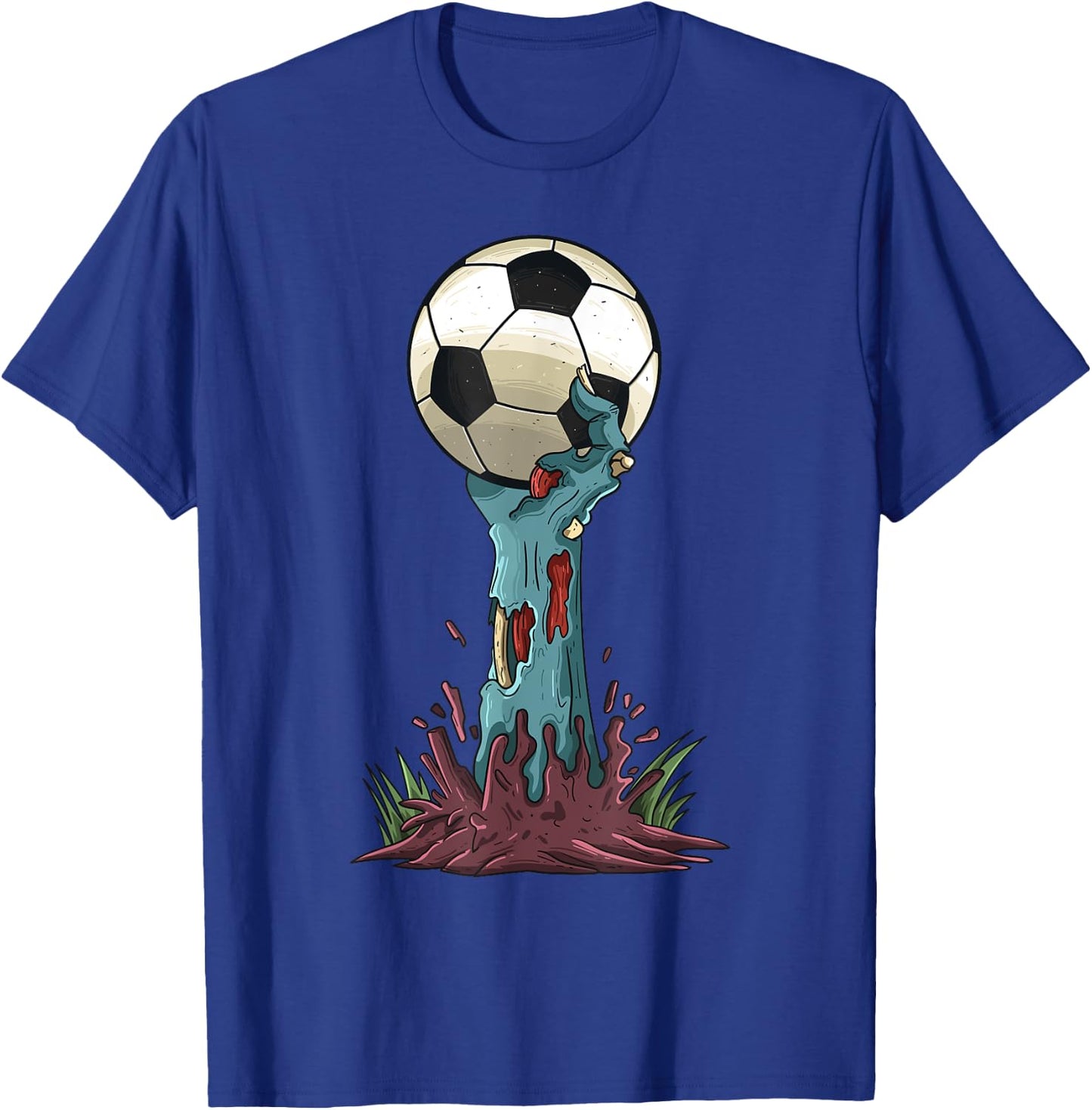 Zombie Hands Soccer Funny Horror Scary Halloween Costume T-Shirt - T-Shirt | Royal