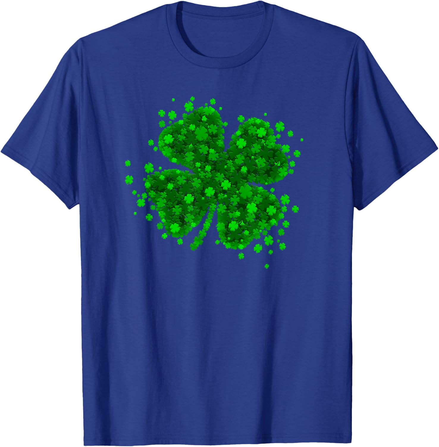 Four Leaf Clover for St. Patrick's Day , Black, S T-Shirt - T-Shirt | Royal
