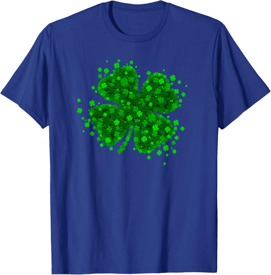 Four Leaf Clover for St. Patrick's Day , Black, S T-Shirt - T-Shirt | Royal