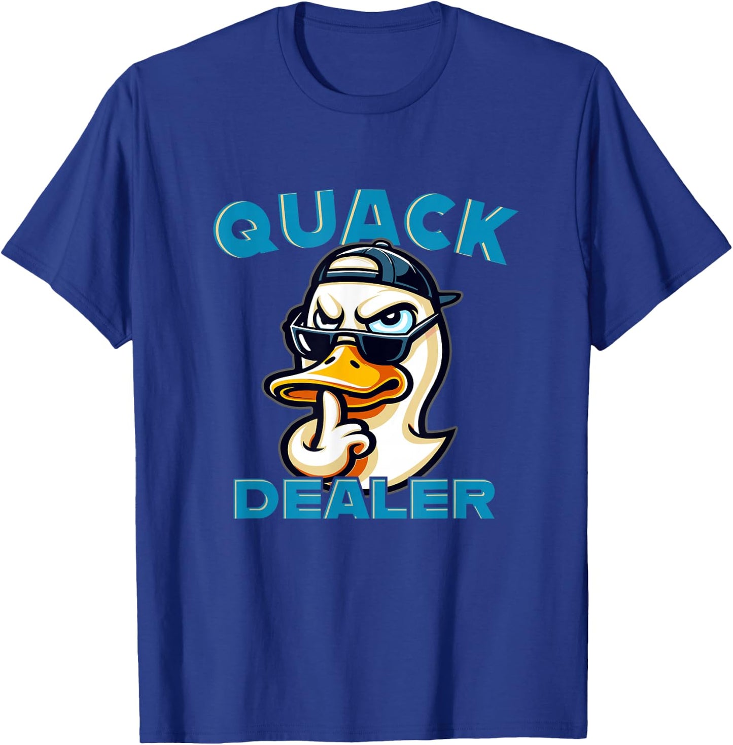 Funny Shady Looking Ducky - Quack Dealer Sarcastic Humor T-Shirt - T-Shirt | Royal