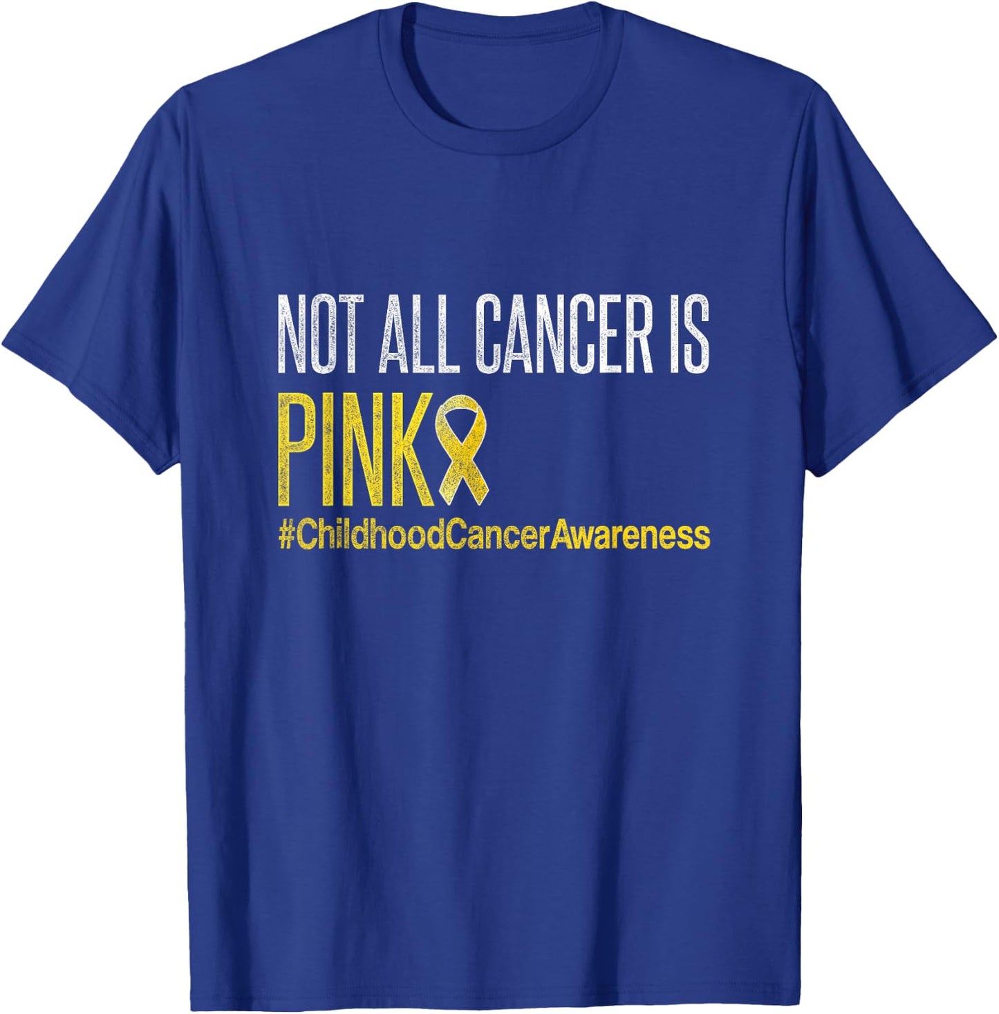Childhood Cancer Awareness September Yellow Ribbon T Shirt T-Shirt - T-Shirt | Royal