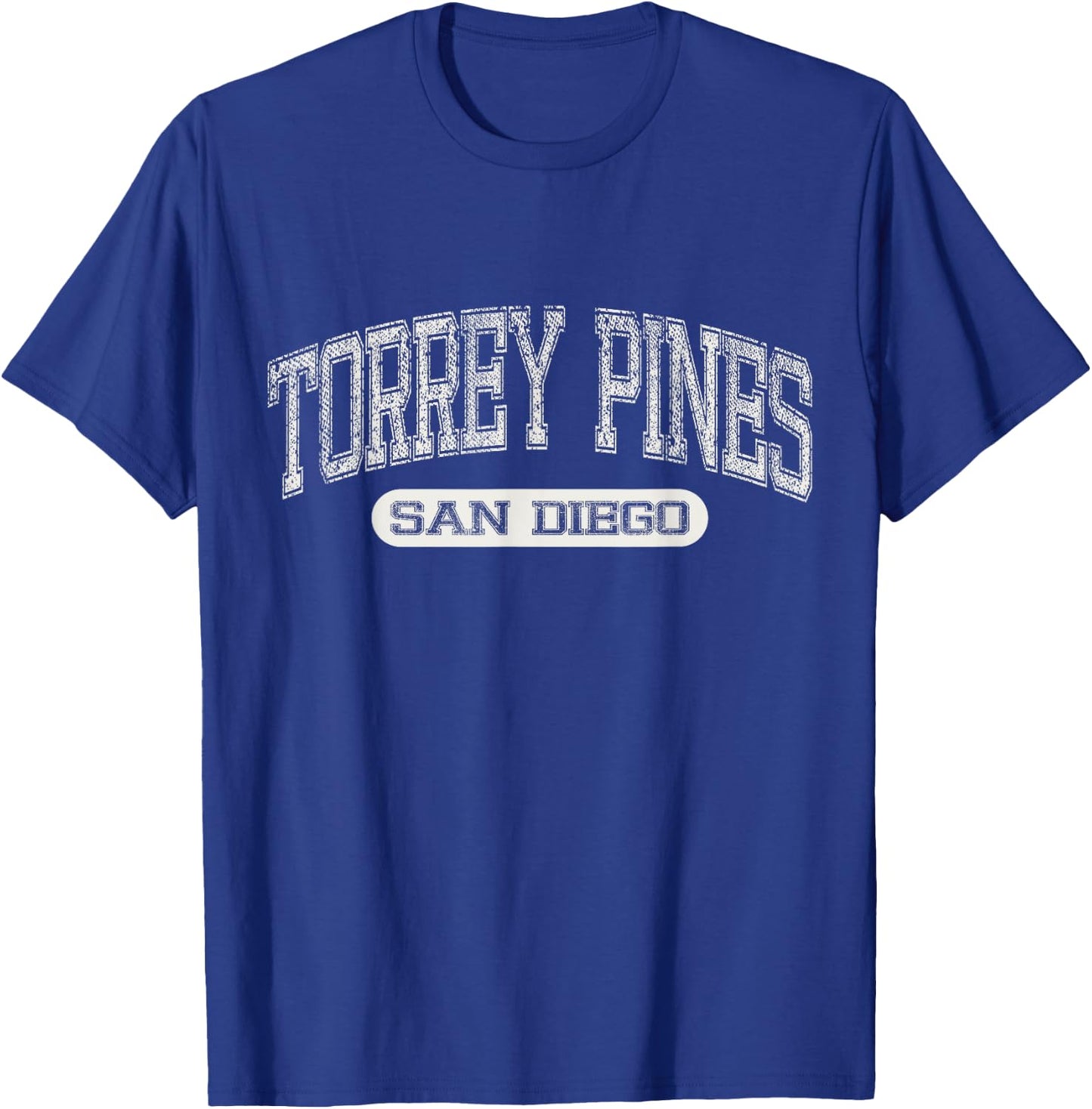 Vintage Torrey Pines San Diego Y2k Distressed Beach Souvenir Men Women Girls Kids T-Shirt - T-Shirt | Royal
