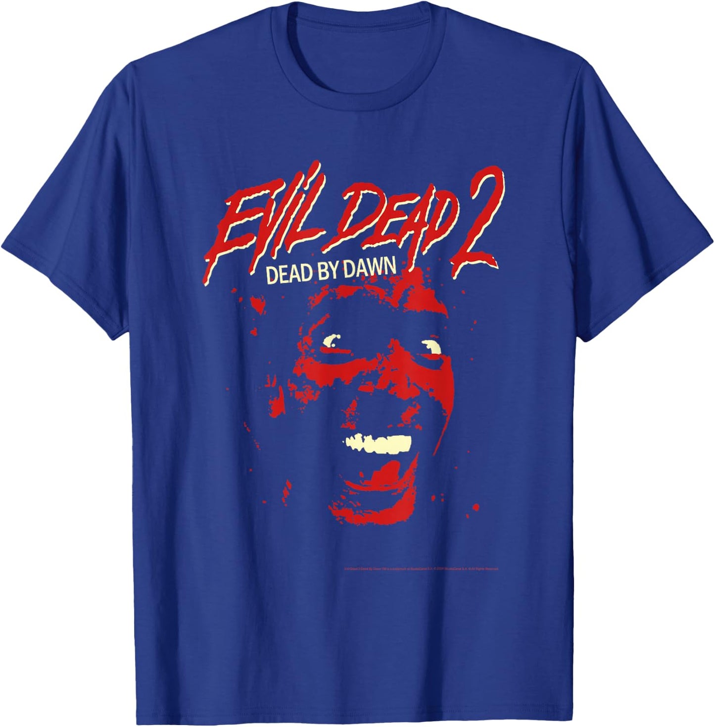 Ripple Junction x Evil Dead 2 Ash Williams Bloody Face , Black, S T-Shirt - T-Shirt | Royal