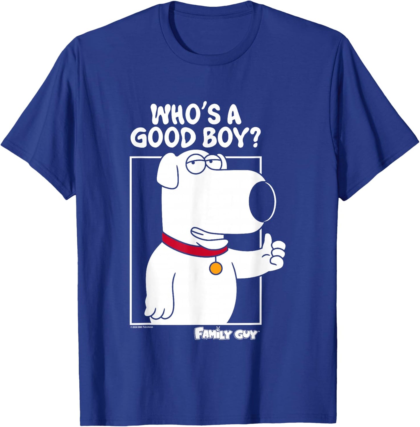 Family Guy Brian Griffin Who's A Good Boy? , Black, S T-Shirt - T-Shirt | Royal