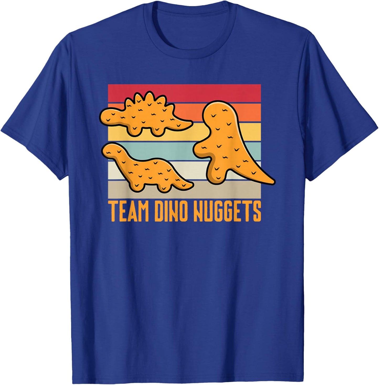 Dinosaur Chicken Nugget Dino Chicken Nugget Lovers , black T-Shirt - T-Shirt | Royal
