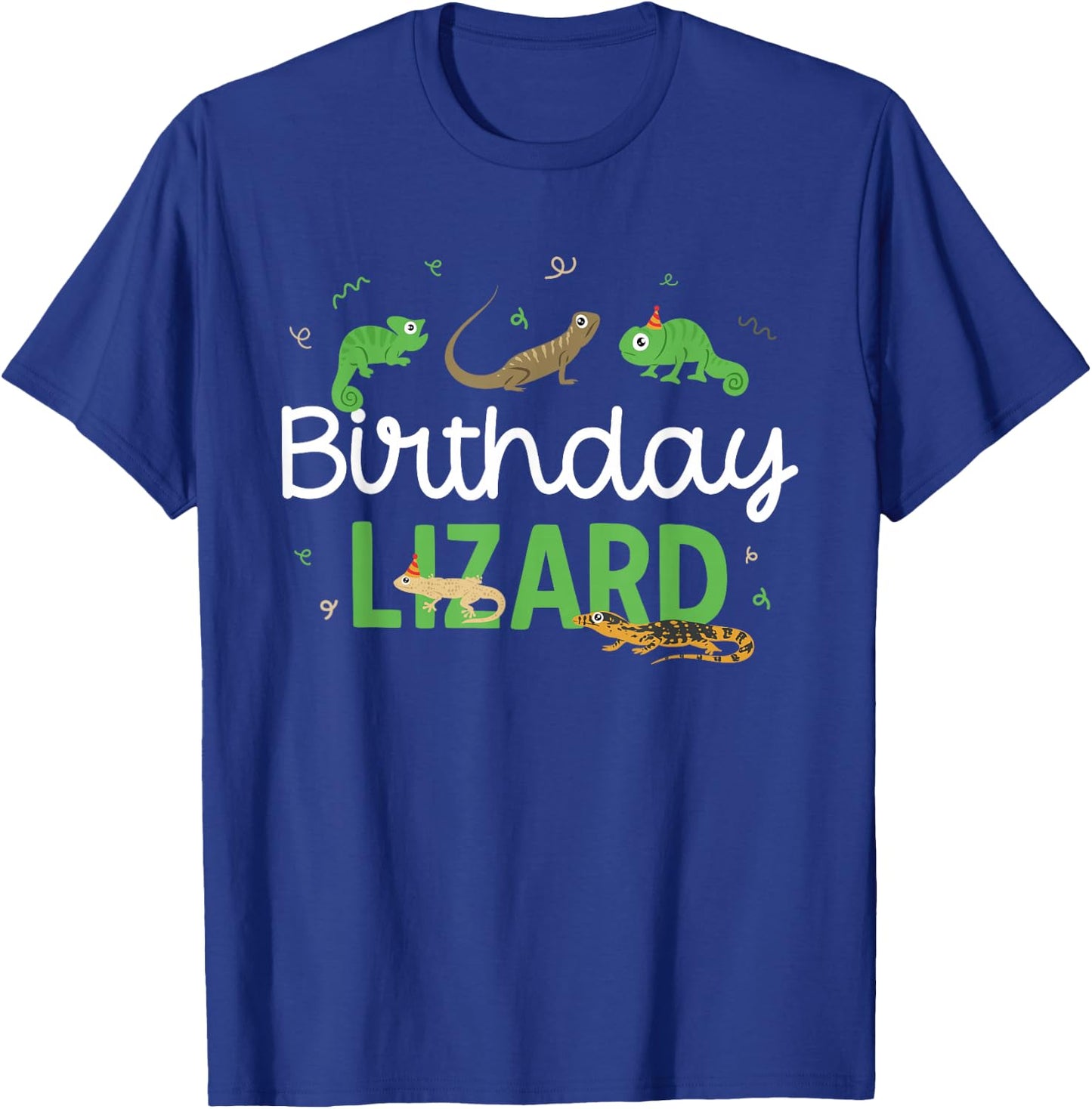Kids Reptile Birthday Lizard T-Shirt - T-Shirt | Royal