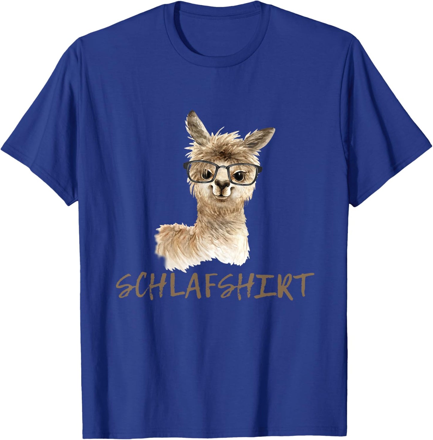 Llama with Glasses Sleep Shirt Funny Saying Alpaca Gift T-Shirt - T-Shirt | Royal