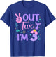 Peace Out Two I'm 3 Mermaid 3rd Happy Birthday Girl T-Shirt - T-Shirt | Royal