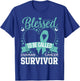 Blessed to Be Called Ovarian Cancer Survivor Teal Ribbon T-Shirt - T-Shirt | Royal