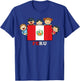 Kids Peru Flag Hispanic Heritage Month Peruvian T-Shirt - T-Shirt | Royal