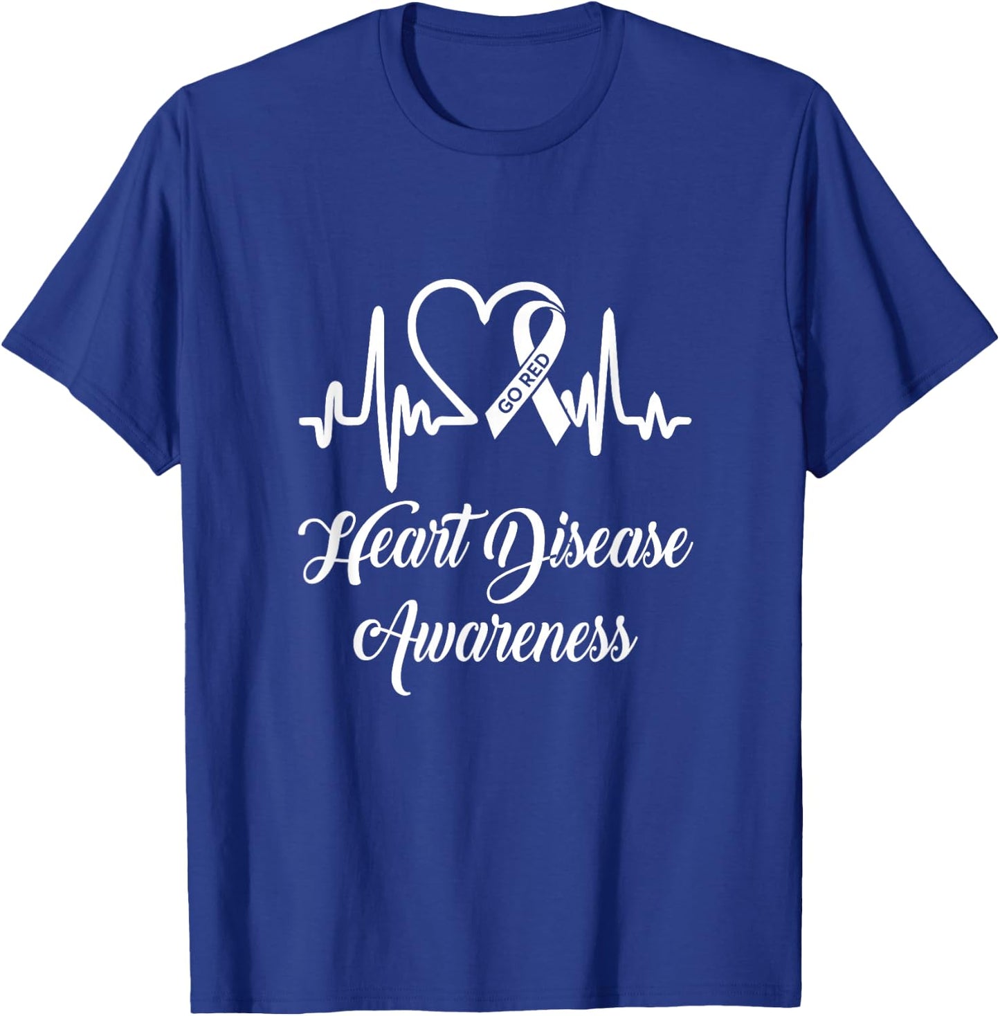 Heart Disease Awareness We Wear Red In February Go Red T-Shirt - T-Shirt | Royal