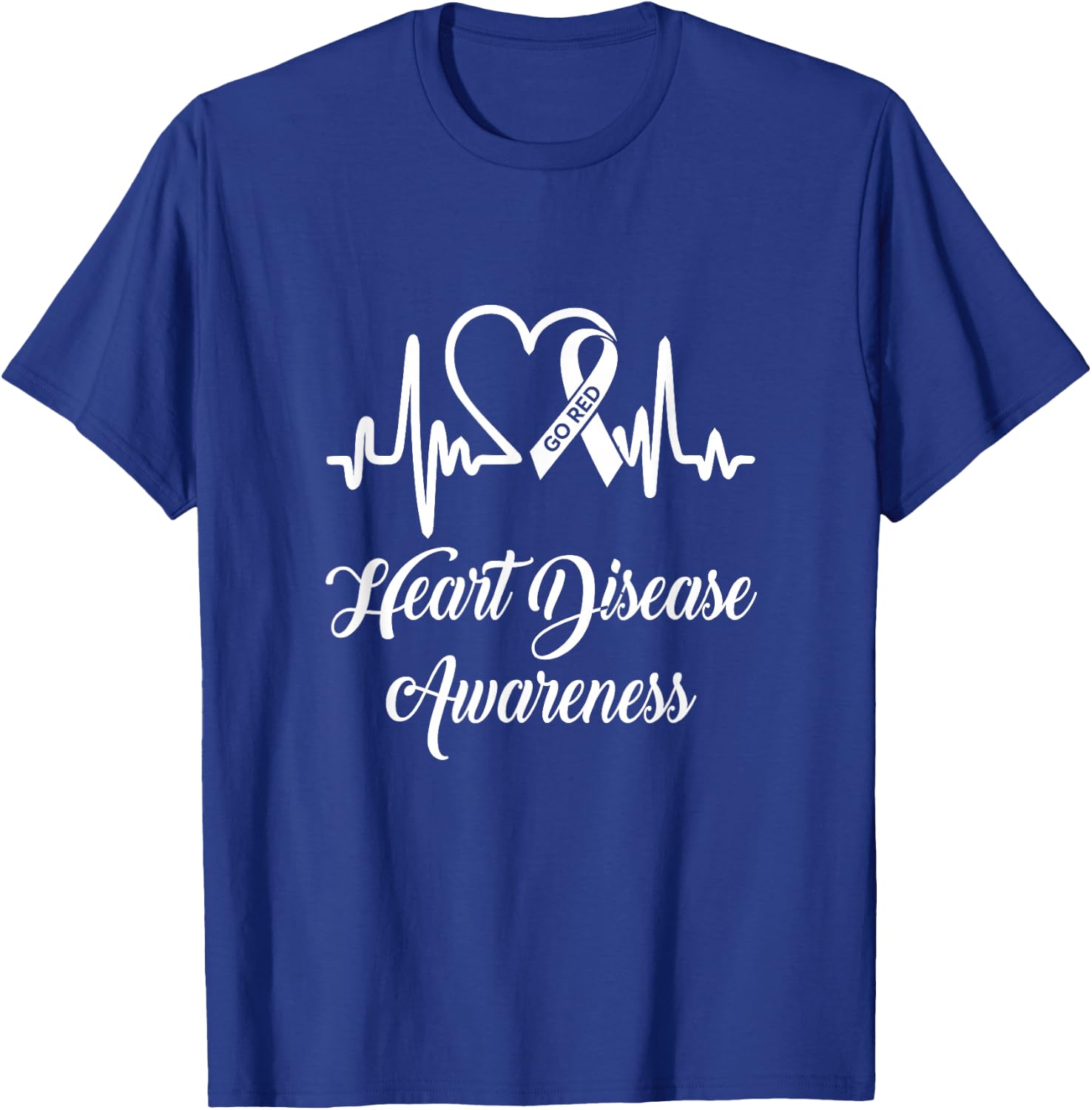 Heart Disease Awareness We Wear Red In February Go Red T-Shirt - T-Shirt | Royal