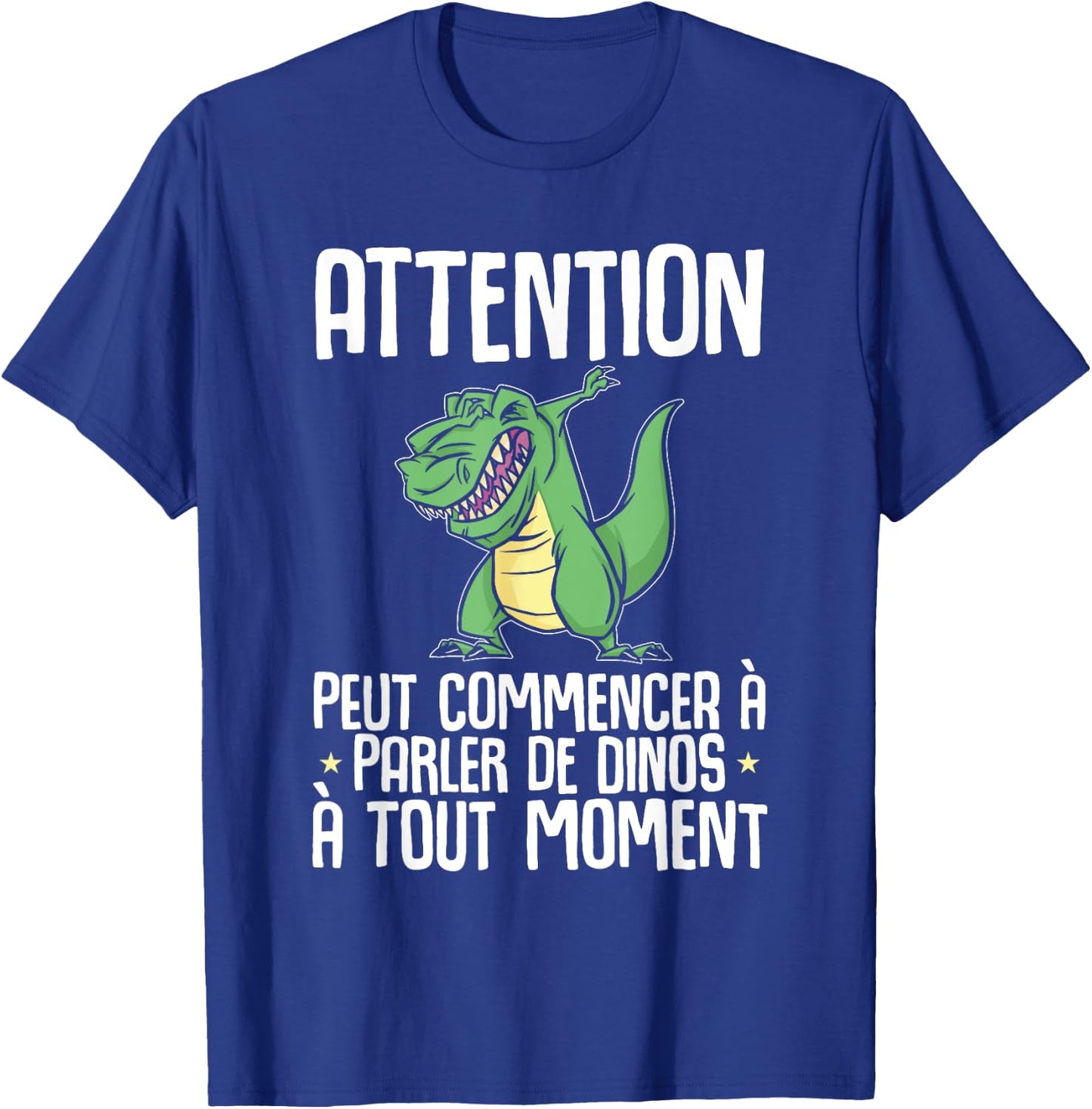 Dinosaur Attention Can Start Talking About Dinos T-Rex , Black, S T-Shirt - T-Shirt | Royal