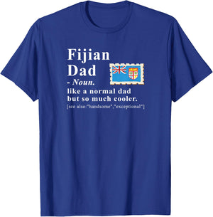 Fijian Dad Definition Cooler Fiji Flag Father T-Shirt - T-Shirt | Royal
