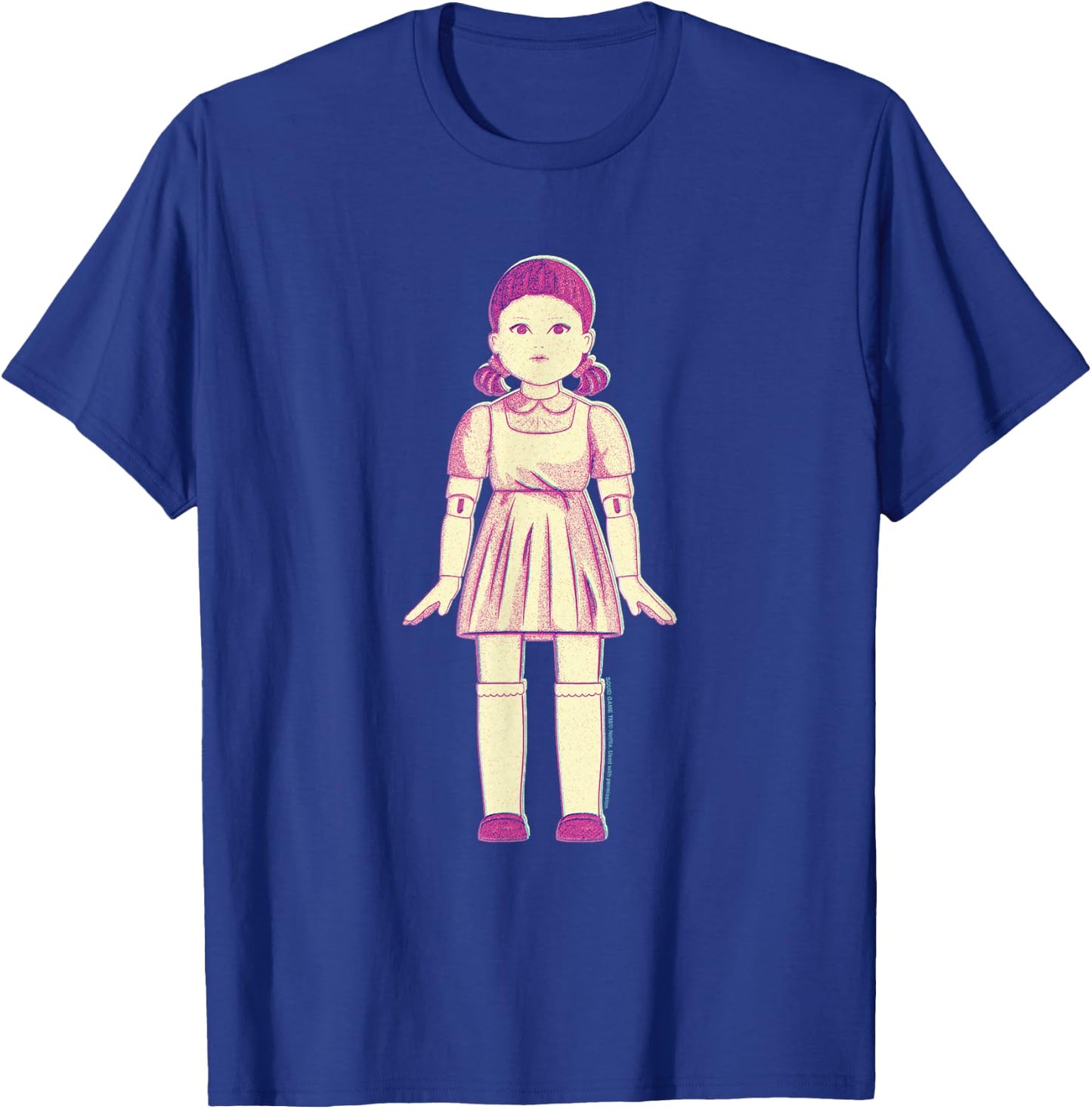 Squid Game Doll Sketch Light Red Light Green , Blue, S T-Shirt - T-Shirt | Royal