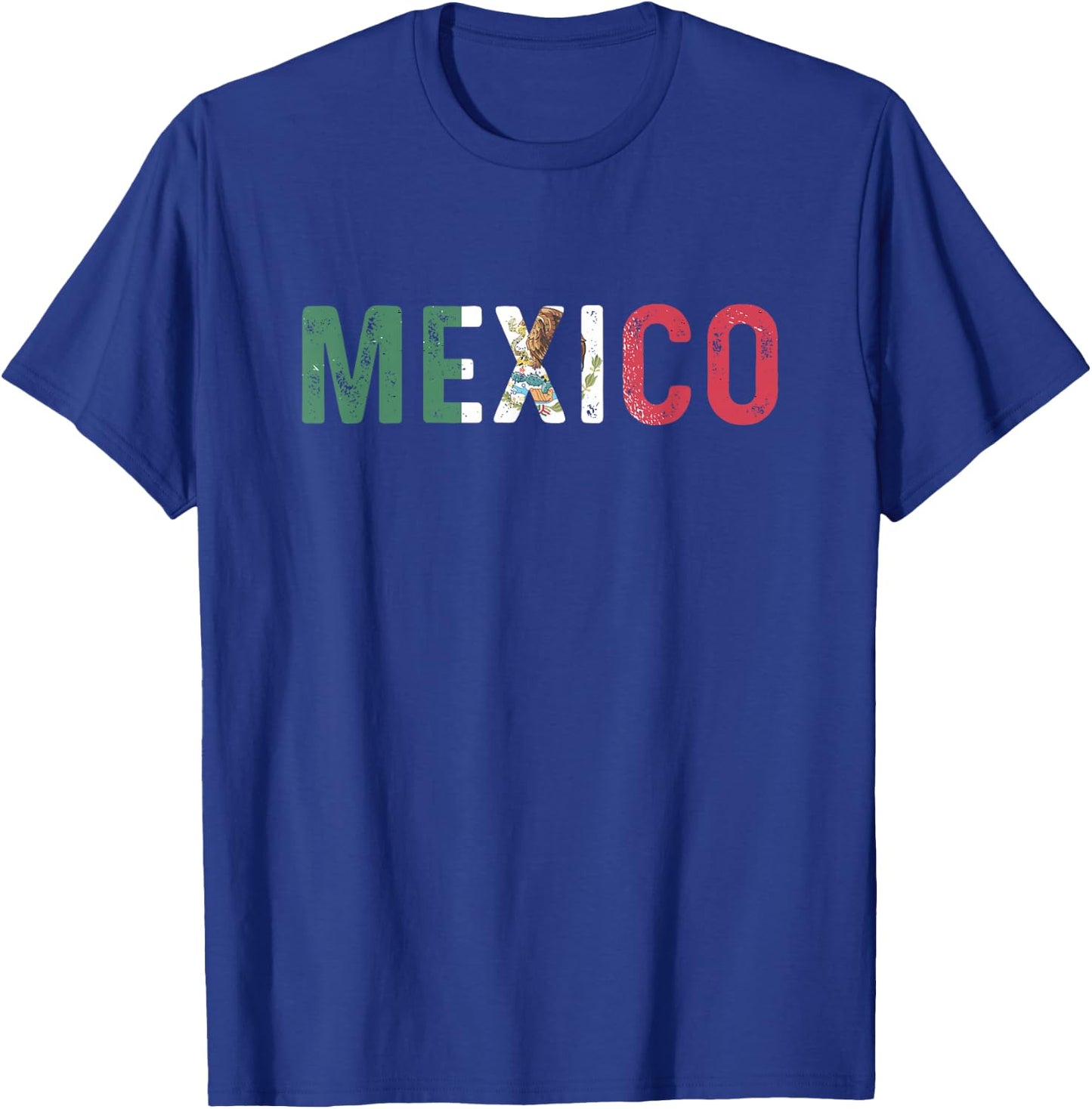 Mexico Mexican Flag Vintage T-Shirt - T-Shirt | Royal