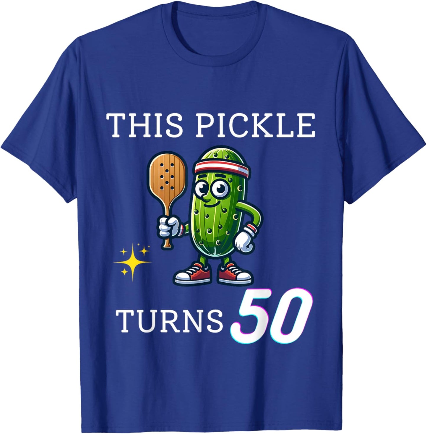 PICKLEBALL THIS PICKLE TURNS 50 PICKLEBALL 50th BIRTHDAY T-Shirt - T-Shirt | Royal