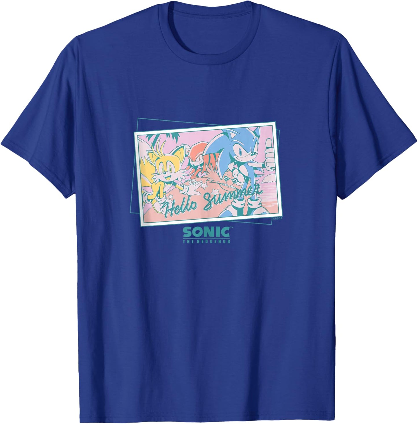 Sonic the Hedgehog - "Hello Summer" Sonic, Tails, Knuckles T-Shirt - T-Shirt | Royal