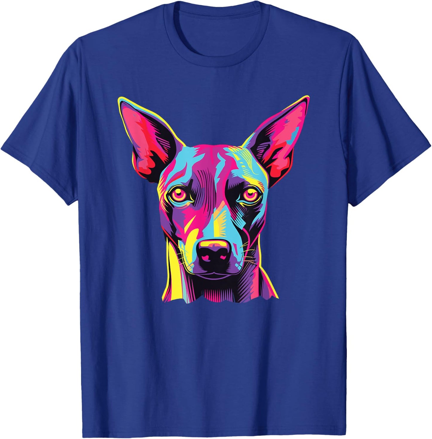 Watercolor Colorful American Hairless Terrier Dog T-Shirt - T-Shirt | Royal