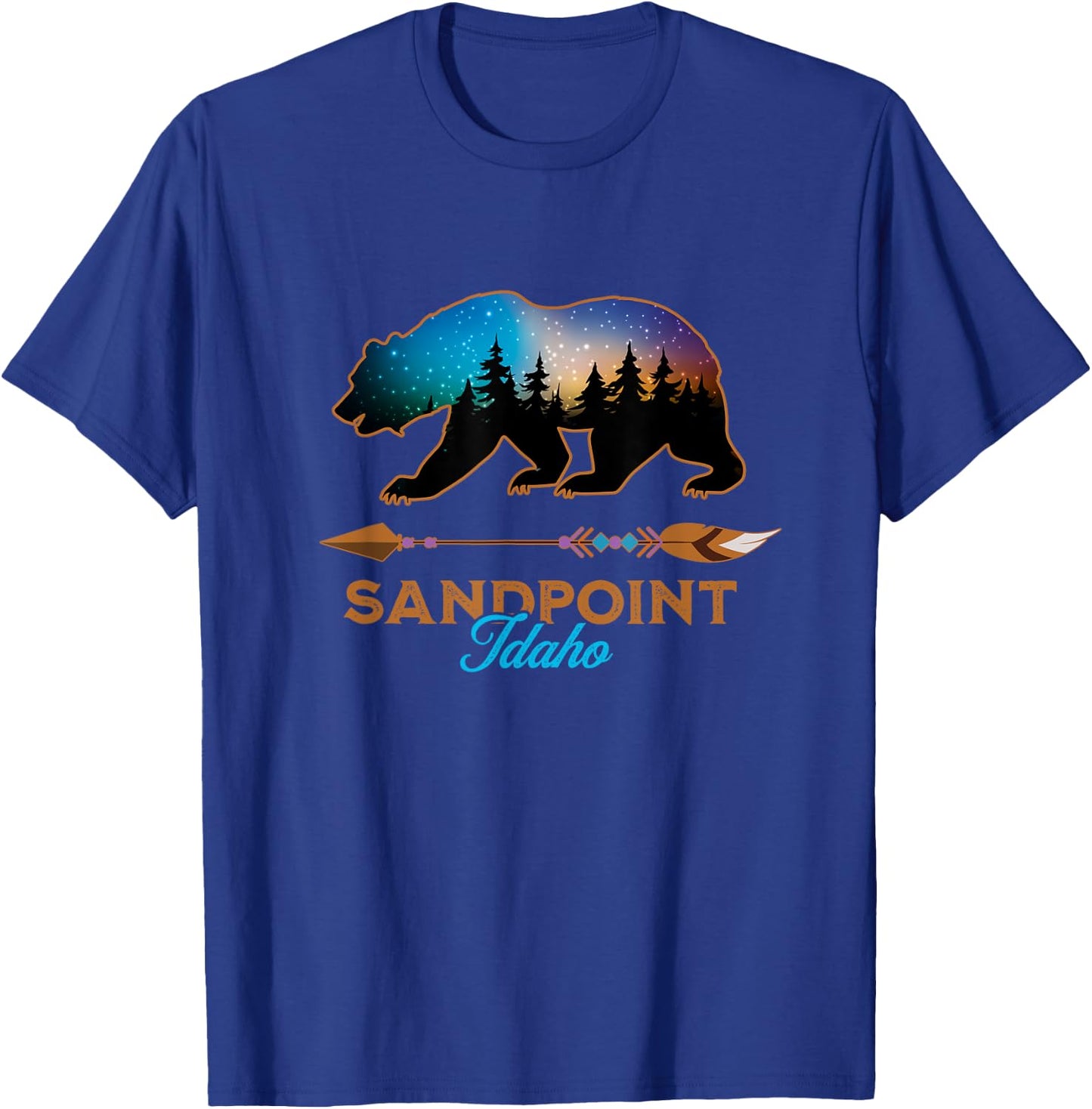 Sandpoint Idaho USA Lake Pend Orielle Vacation Souvenir T-Shirt - T-Shirt | Royal