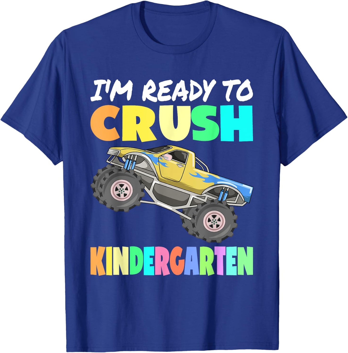 I'm Ready To Crush Kindergarten Dinosaur Back to School Boys T-Shirt - T-Shirt | Royal