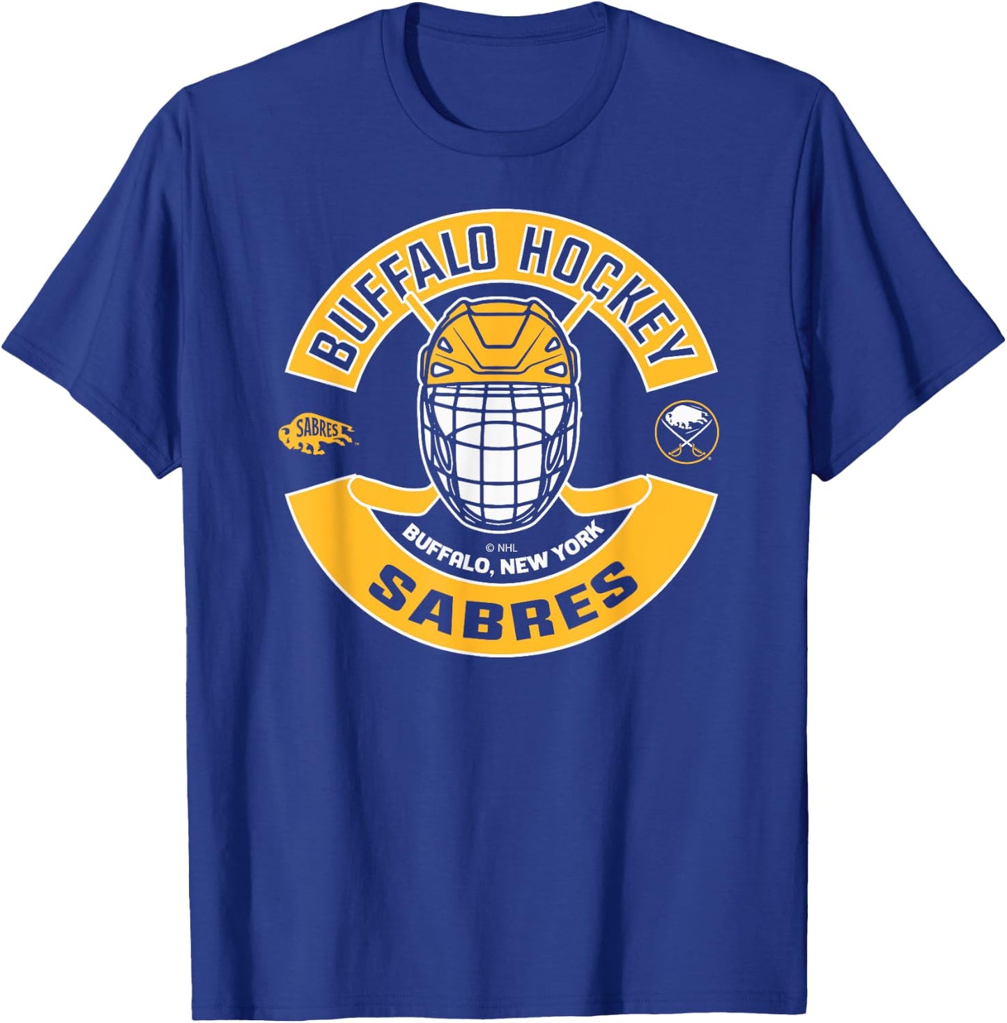 Buffalo Sabres Mask Blue Officially Licensed T-Shirt - T-Shirt | Royal